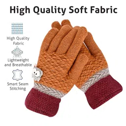 LOOM LEGACY Women Pair of 2 Acrylic Winter Gloves image 3