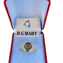 R G MART Unisex Gold-Plated Brass Ashtadhatu Mahakal Yantra Star Circle Finger Ring-picture-33