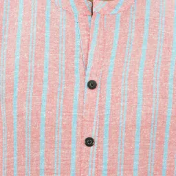 Anouk Rustic Men Striped Cotton Straight Short Kurta image 2