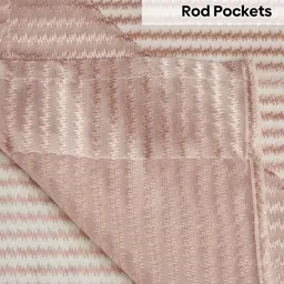 haus & kinder Pink Set of 2 Striped Sheer Window image 2