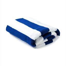 Layers Miami Blue & White Cabana Striped Pure Cotton 550 GSM Beach Towel-picture-2