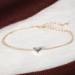 DressBerry Women Gold Tone & Silver Love Of Heart Anklet-picture-37