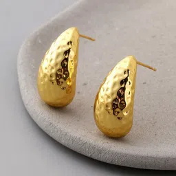 Just Lil Things Gold-Toned Contemporary Drop Earrings-image-42