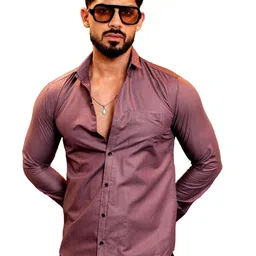 KHUSHI CREATION Men Original Fit Solid Spread Collar Cotton Casual Shirt-picture-17