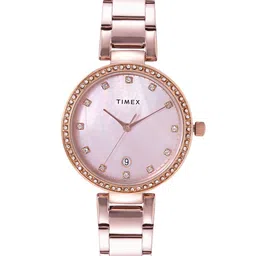 Timex Women Mother of Pearl Dial Bracelet Style Straps Analogue Watch TWEL187SMU03-picture-29