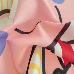 JC HOME Orange & Pink Cartoon Characters Polycotton 3 Piece Single Regular Bedding Set image 4