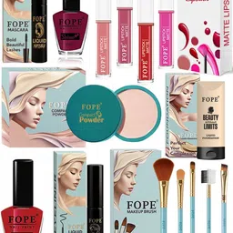 FOPE Set Of 15 Foundation, Compact, Mascara, Lipstick, Nail Polish & Brush Set-picture-39
