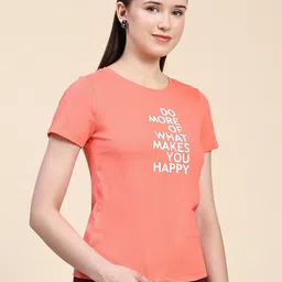 Outflits Pack Of 6 Typography Printed Round Neck Cotton T-shirt image 5