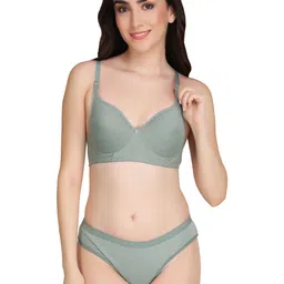 Liigne Pack Of 4 Everyday Padded Bra Pure Cotton Lingerie Sets image 3