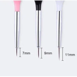 Veoni BELLE Set Of 3 Soft Bristles Detailing Nail Art Brush image 3