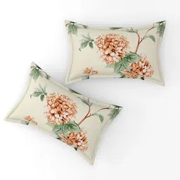 CLIO'S HERITAGE STORE Beige & Green Striped 210 TC Queen Bedsheet with 2 Pillow Covers image 3