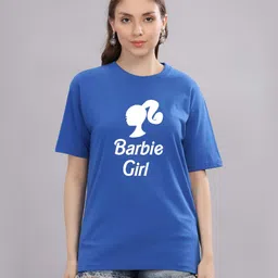 FALTU.CO Women Typography Printed Round Neck Pure Cotton Oversized T-shirt-picture-31