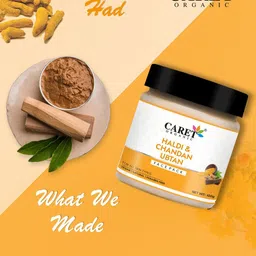CARET ORGANIC Chandan & Haldi Ubtan Face Pack - 100 g image 3