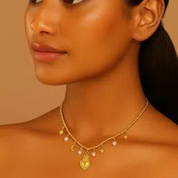 ISHTAARA Women Gold-Plated Stainless Steel Necklace-picture-12