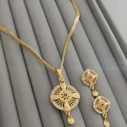 HARSHITA FASHIONS Gold-Plated Artificial Stones Studded Jewellery Set-image-18