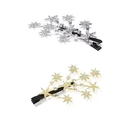 HYMT Women Set of 2 Embellished Alligator Hair Clip-picture-41
