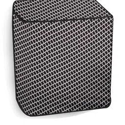 The Furnishing Tree Washing Machine Cover Check Grey Compatible for LG 8.5 KG Semi-Automatic Top Lo image 3