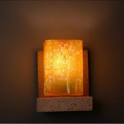 1ST TIME Yellow Colourblocked Wood Contemporary Rectangle Shaped Wall Lamp image 2