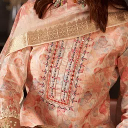Anouk Women Ethnic Motifs Embroidered Regular Kurta with Trousers & With Dupatta image 5
