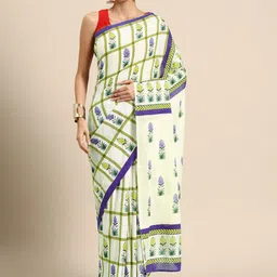 BUTA BUTI Checked Pure Cotton Saree-picture-27