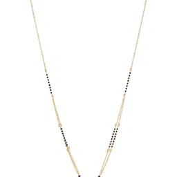 Aadvik Designs Gold-Plated Artificial Stones Studded And Beaded Mangalsutra image 2