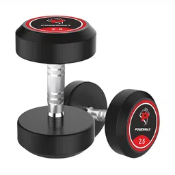 PowerMax Fitness Coated Round Dumbbells - 2.5kg-picture-41