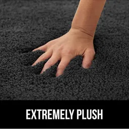 CROWN MATTINGS Grey 1400 GSM Microfibre Bath Rugs image 3