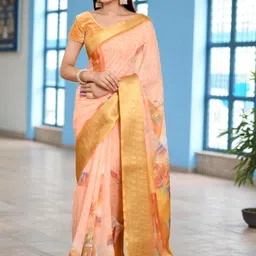 GULKEE FAB Floral Zari Saree image 2