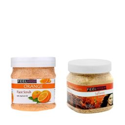FEELHIGH Set of Orange & Saffron Face Scrubs - 500 ml Each-picture-45