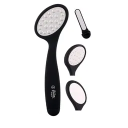 Beaute Secrets 3 in 1 Pedicure Foot Filer with Double-Sided Foot Scrubber - Black-image-7