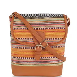 Kanvas Katha Women Ethnic Motifs Printed Crossbody Buckle Detail Sling Bag-image-63