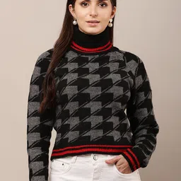 NoBarr Women Chevron Checked Pullover-picture-33