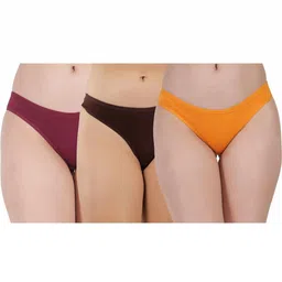 ORLIZEA Pack of 3 Women Low-Rise Cotton Blend Thongs-picture-39