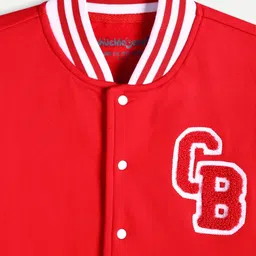 Chuckleberrie Unisex Kids Typography Colourblocked Outdoor Varsity Jacket with Embroidered image 4