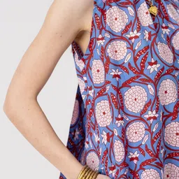 kalamir Zenava by Myntra Women Floral Printed Cotton A-Line Dress image 2