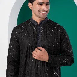 DEVOILER Men Embellished Thread Work Kurta image 4