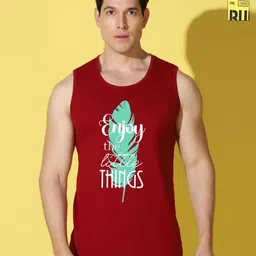 WOOSTRO Men Pack of 2 Typography Printed Round Neck Cotton Slim Fit T-shirts image 1