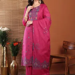 Hemkunt Fabric Ethnic Motifs Printed Unstitched Dress Material-picture-33