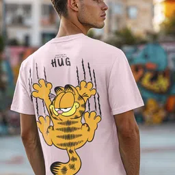 Bewakoof Men Garfield Graphic Printed Round Neck Pure Cotton Slim Fit T-shirt-picture-19
