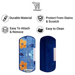 E-Retailer Blue 6 Pieces Printed Refrigerator Covers With Pocket image 5