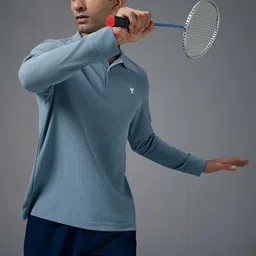 Technosport Men Brand Logo Polo Collar Anti Static Slim Fit T-shirt-picture-31