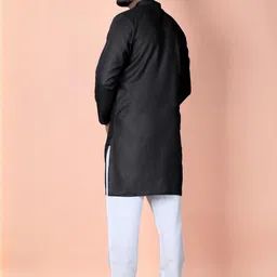 AWM Men Cotton Solid Straight Kurta image 2