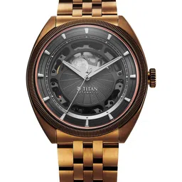 Titan Men Skeleton Dial & Bracelet Style Straps Analogue Automatic Motion Watch 10011QM01-picture-33
