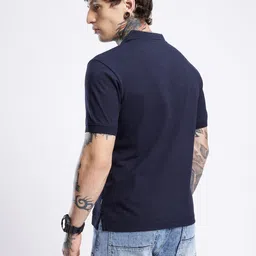 glitchez Urban Cool Minimal Typography Printed Polo Collar T-shirt image 2