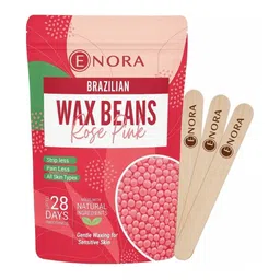 ENORA Brazilian Stripless Rose Pink Wax Beans With Spatula - 400 g-picture-38