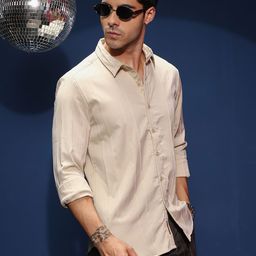 Campus Sutra Comfort Opaque Cotton Acrylic Casual Shirt-picture-37