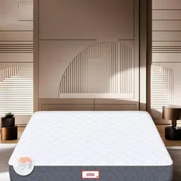 COIRFIT White & Grey Quilted Cotton Orthopedic King Size Mattress-image-41