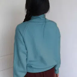 StyleCast x Revolte Women Turtle Neck Front-Open Sweaters image 2