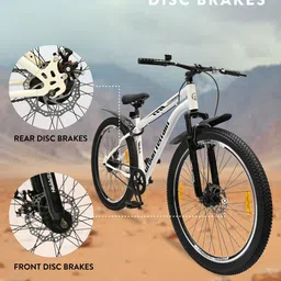URBAN TERRAIN White UT5000S29 With Steel Frame Dual Disc Brake Bell & LockMTB Cycle image 5