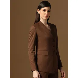 TAHVO Notched Lapel Collar Single Breasted Formal Blazers image 3